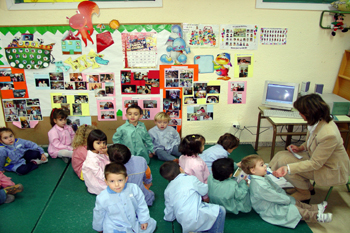 Niños y niñas en un aula de Educación Infantil