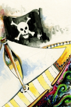 "Los viajes de Gulliver: Abordaje de dos buques pirata"