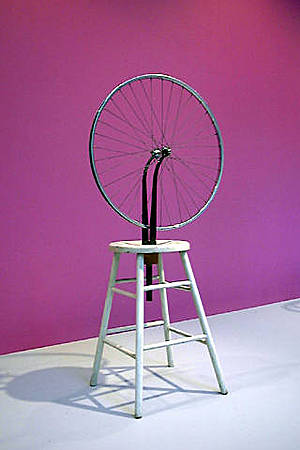 Marcel Duchamp (1913): Bicycle wheel.
