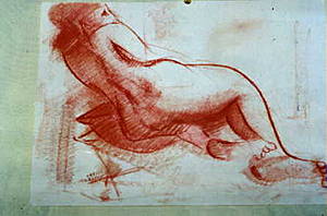Carlos Kavcich. Desnudo de espaldas