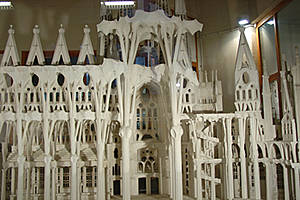 Maqueta de la Sagrada Famlia de Gaudí. Barcelona. Banco imágenes de CNICE