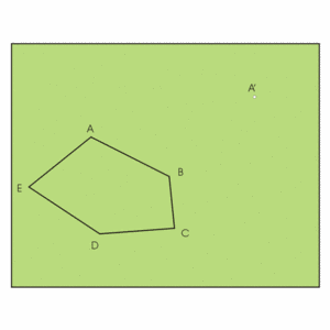 Traza un polígono igual a partir del punto A' homólogo