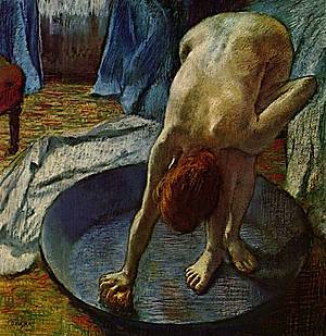Pastel de Degas, EL barreño.