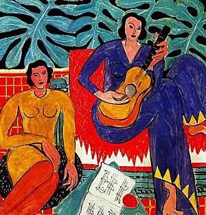 Óleo de Henry Matisse: la Música. Año 1939.