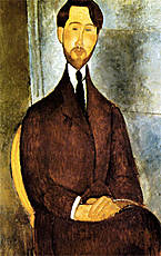 Retrato de Leopold Zborowski. Autor: Alberto Modigliani.