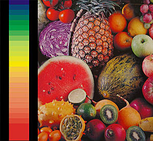 Frutas y verduras de distintos colores