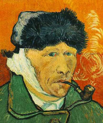 Autorretrato con pipa. Van Gogh (fragmento).