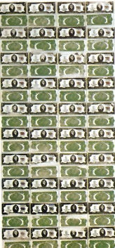 "80 billetes de dos dólares (anverso y reverso)". A. Warhol