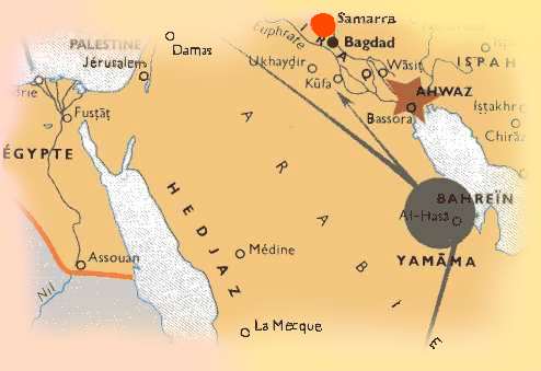 Le Moyen-Orient au VIIIe et au IXe s. Cliquer quand la main apparaît
