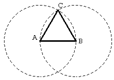 Pour construire un triangle &eacute;quilat&eacute;ral