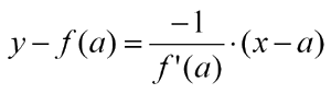 Ecuación de la recta normal