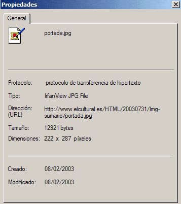 propiedades de una imagen