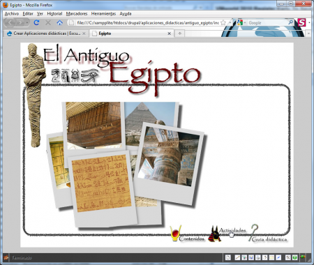 Portada de las actividades para Antiguo Egipto