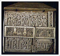 Parte posterior de la arqueta de las bienaventuranzas (siglo XII), Museo Arqueológico Nacional de Madrid 