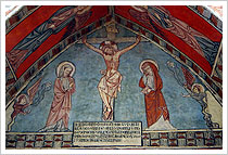 Grabado del calvario con la Virgen y San Juan (siglo XV), Huesca, recursos del ISFTIC 