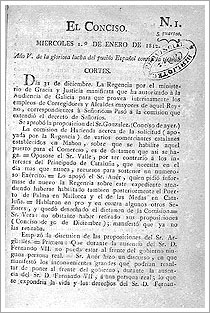 El Conciso (01/01/1812). Biblioteca Virtual de Prensa Histórica