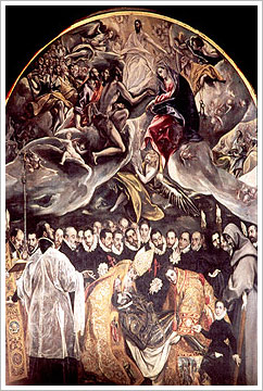 Entierro del Conde de Orgaz (siglo XVI), El Greco. Iglesia de Santo Tomé, Toledo 