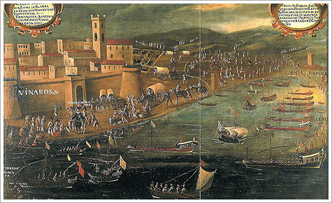 Salida de los moriscos por el puerto de Vinaroz (1613), Pere Oromig y Francisco Peralta. Obra Social Bancaja, Valencia 