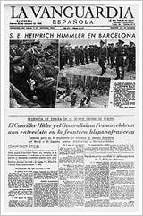 “El Canciller Hitler y el Generalísimo Franco celebran una entrevista en la frontera Hispanofrancesa” (24/10/1940). La Vanguardia