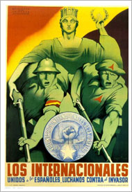 Los internacionales unidos a los españoles, luchamos contra el invasor  (1937), Parrilla. Sindicato de Profesionales de las Bellas Artes (UGT) de Madrid