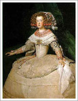 Mara Teresa de Austria (1652-53), Diego Velzquez. Kunsthistorisches Museum, Viena.   Era hija de Felipe IV y se cas con Luis XIV de Francia 