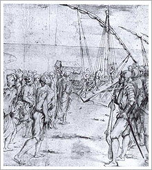 Expulsin de los moriscos (dibujado antes de 1627), Vicente Carducho. Museo del Prado  