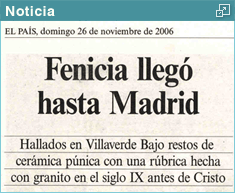 La historia de fenicia reflejada en la prensa (26 noviembre 2006)