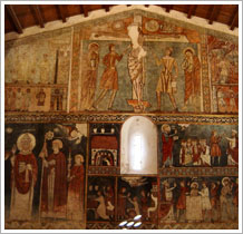 Pintura mural de la Iglesia de San Fructuoso, Huesca. Banco de imágenes del IFSTIC