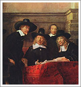 Los Síndicos del Gremio de los Pañeros (1662),  Rembrandt Harmenszoon van Rijn. Rijksmuseum