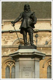 Oliver Cromwell. Exterior del Palacio de Westminster