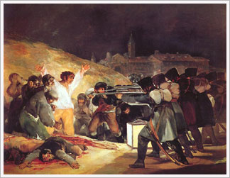 El 3 de mayo de 1808 en Madrid (1814), Francisco de Goya y Lucientes. Museo Nacional del Prado