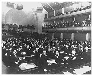 Sesión inaugural de la Sociedad de Naciones en Ginebra (1920)