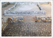 Mosaico de la villa romana de Almenara de Puras (Valladolid). María J. Fuente (col. particular, 2006)