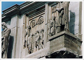 Detalle del arco de Constantino en Roma. María J. Fuente (col. particular, 2001)