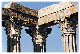 Capiteles corintios de un templo griego. María J. Fuente (col. particular, 2004)