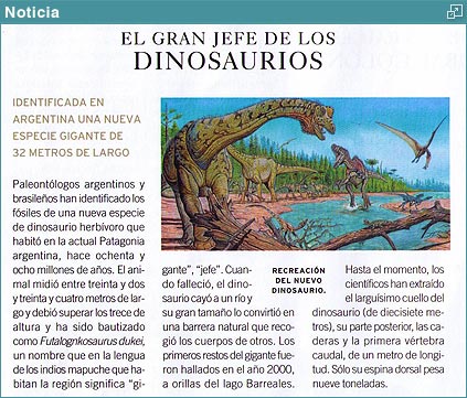 Dinosaurios. La aventura de la historia, 2007, nº 109