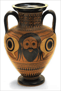 Jarrón  de cerámica griega. Museo Arqueológico Nacional de Madrid