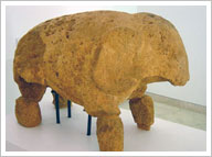 Escultura de elefante de la necrópolis romana de Carmona (Sevilla). Banco de imágenes del ISFTIC