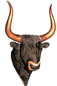 Ritón en forma de cabeza de toro (1450-1400 a.C.) Palacio de Cnosos