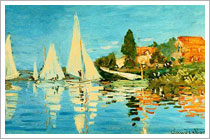 Regatas en Argenteuil (1872), Claude Monet. Musée d´Orsay
