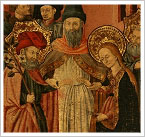 Fragmento del cuadro Desposorios de la Virgen y San José (siglo XV). Museo de Huesca. Banco de Imágenes del ISFTIC