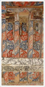 Techumbre pintada de una iglesia de la provincia de Soria (Plena Edad Media). María J. Fuente (col. particular, 2007)