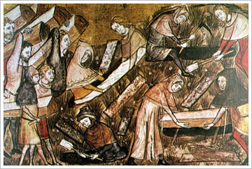 Víctimas de la peste de 1348 (después de 1349), Gilles de Muisit. Banco de Imágenes del ISFTIC