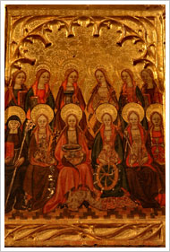 Retablo de la coronación de la Virgen en Huesca (siglos XIV-XV). Banco de imágenes del ISFTIC