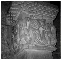 Capitel de San Juan de las Abadesas (Gerona, siglo XII). María J. Fuente (col. particular, 2007)
