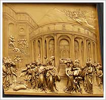 Puertas del baptisterio de Florencia (1452), Lorenzo Ghiberti. María J. Fuente (col. particular, 2006)