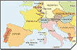 Mapa de Europa tras la Paz de Pars