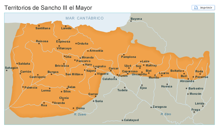 Territorios de Sancho III el Mayor