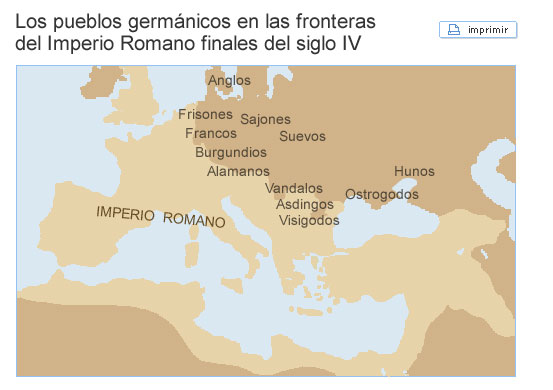 los pueblos germ�nicos en las fronteras del Imperio romano finales del siglo IV