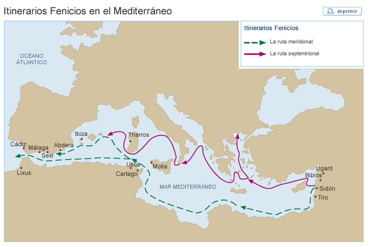 Itinerarios Fenicios en el Mediterr�neo